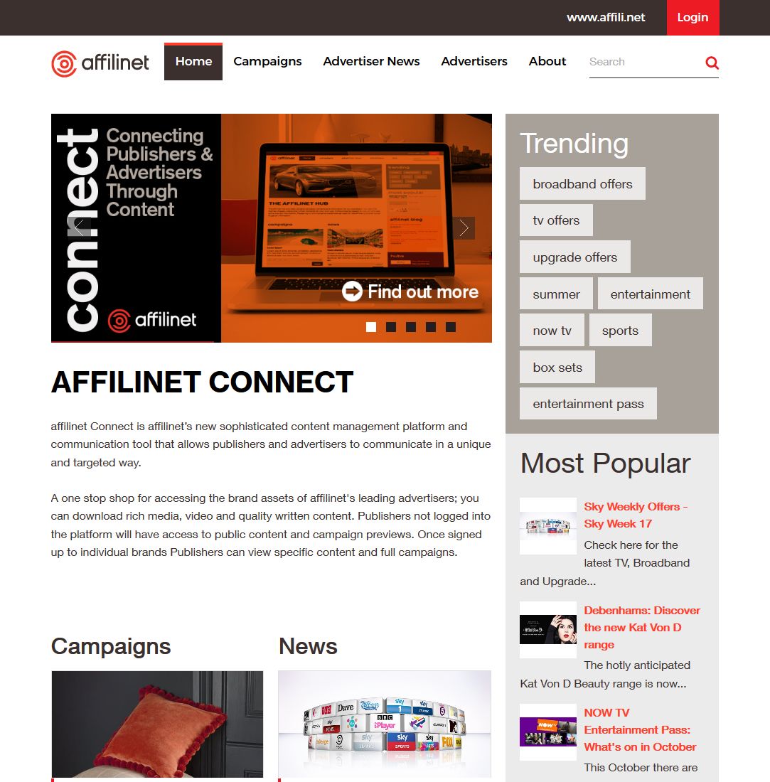Affilinet Hub Screenshot