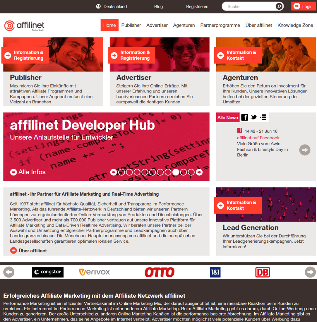 Affilinet Screenshot