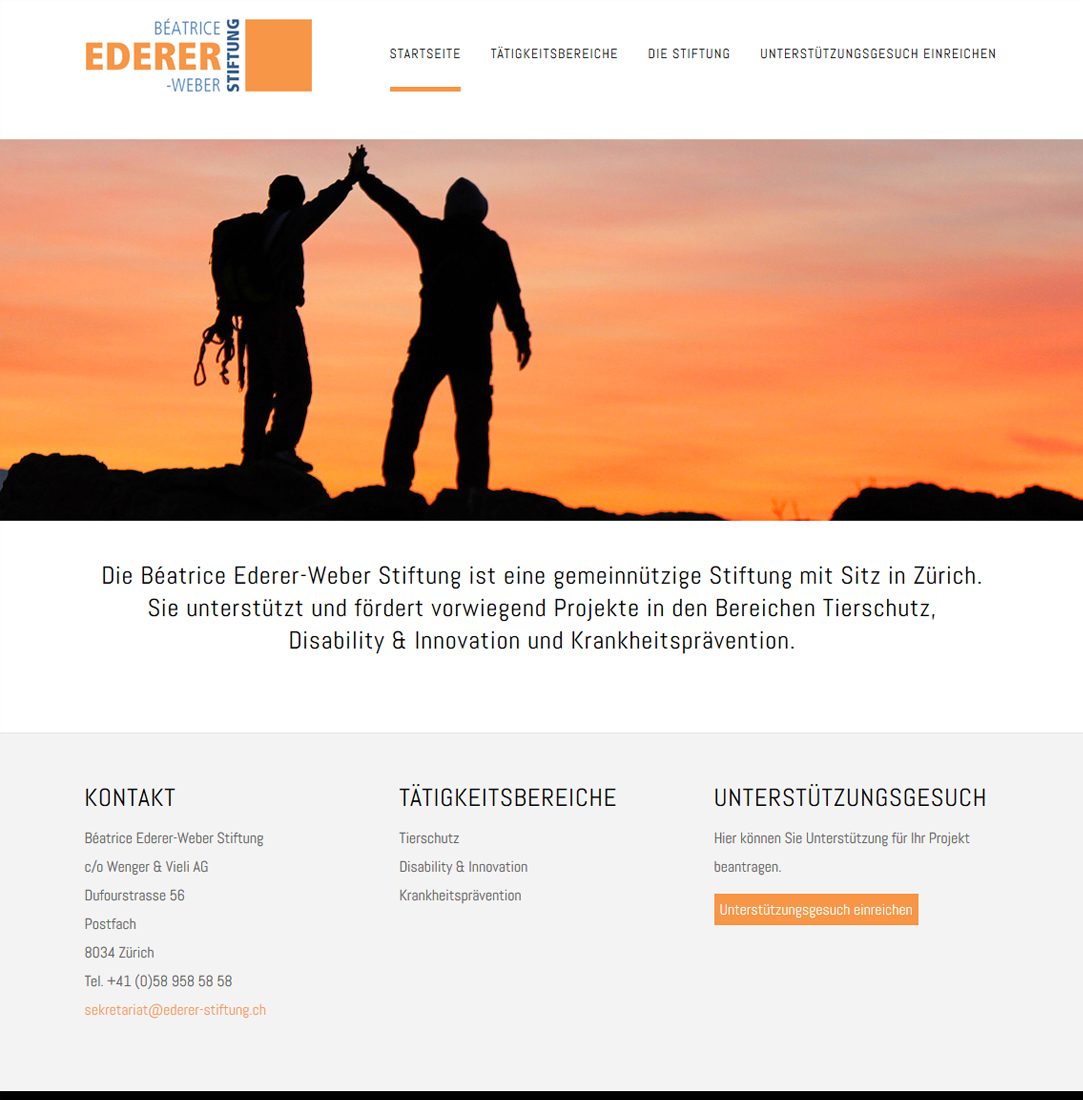 Béatrice Ederer-Weber Stiftung Screenshot