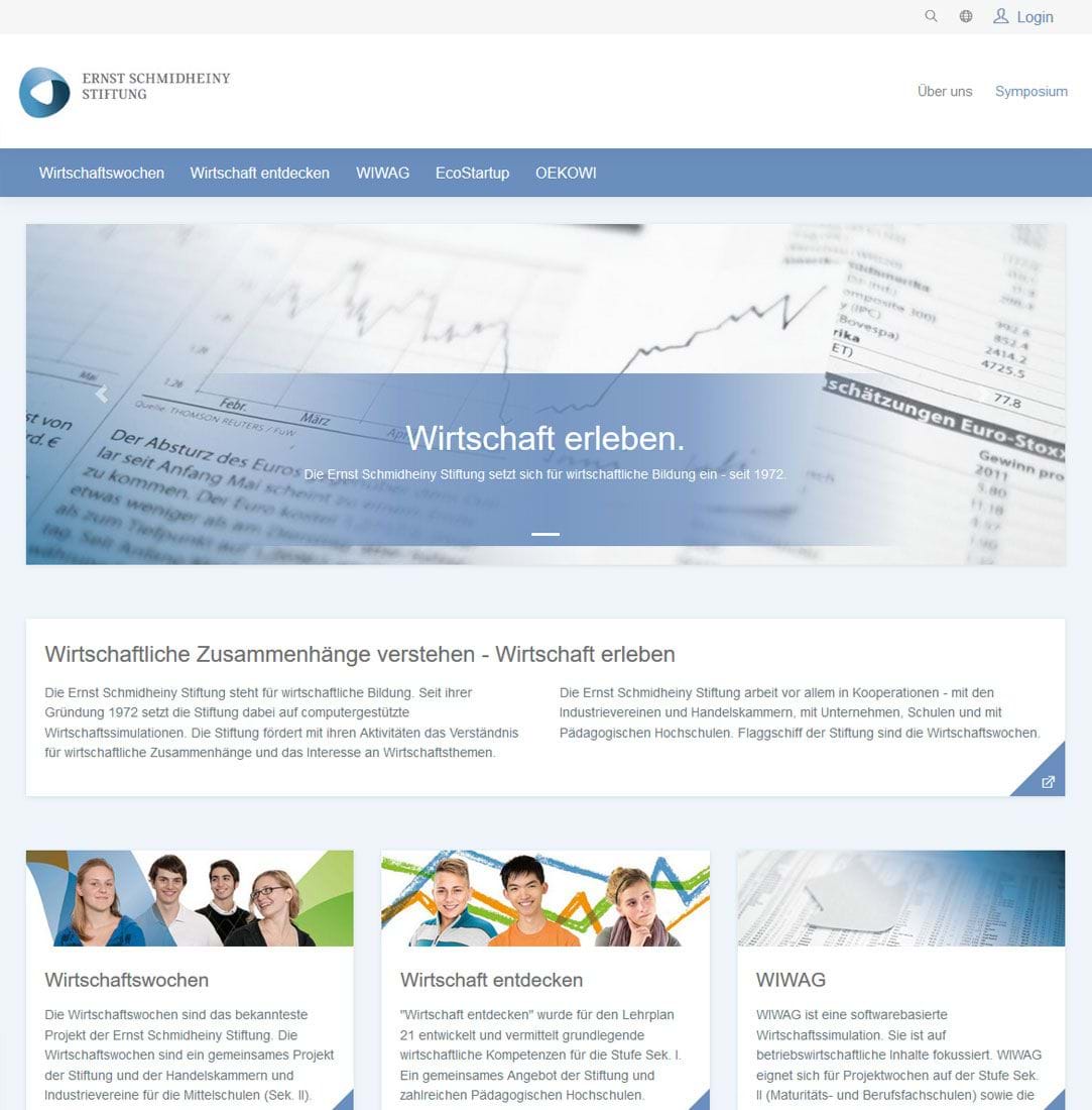 Ernst Schmidheiny Stiftung Screenshot