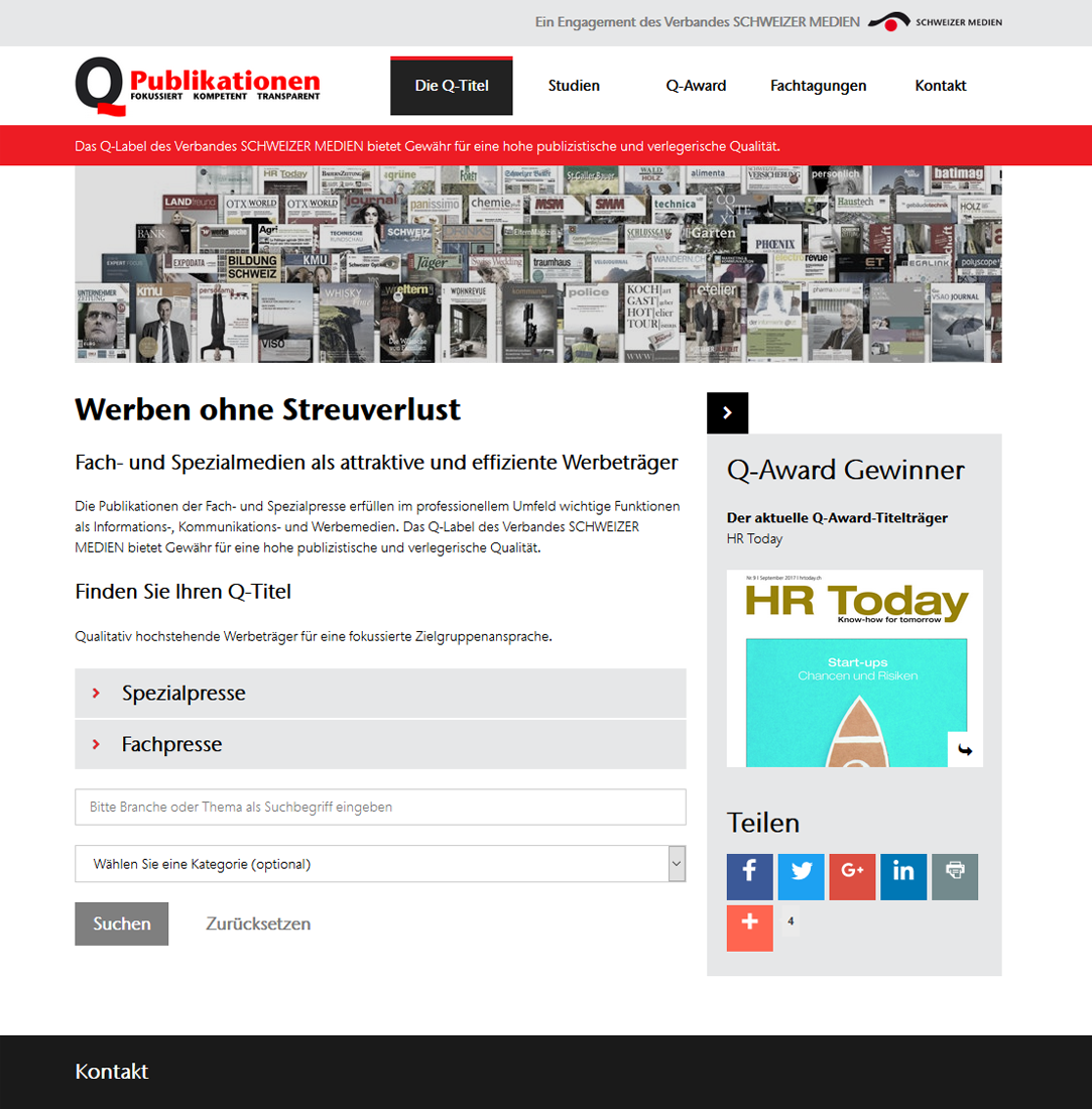 Q-Publikationen Screenshot