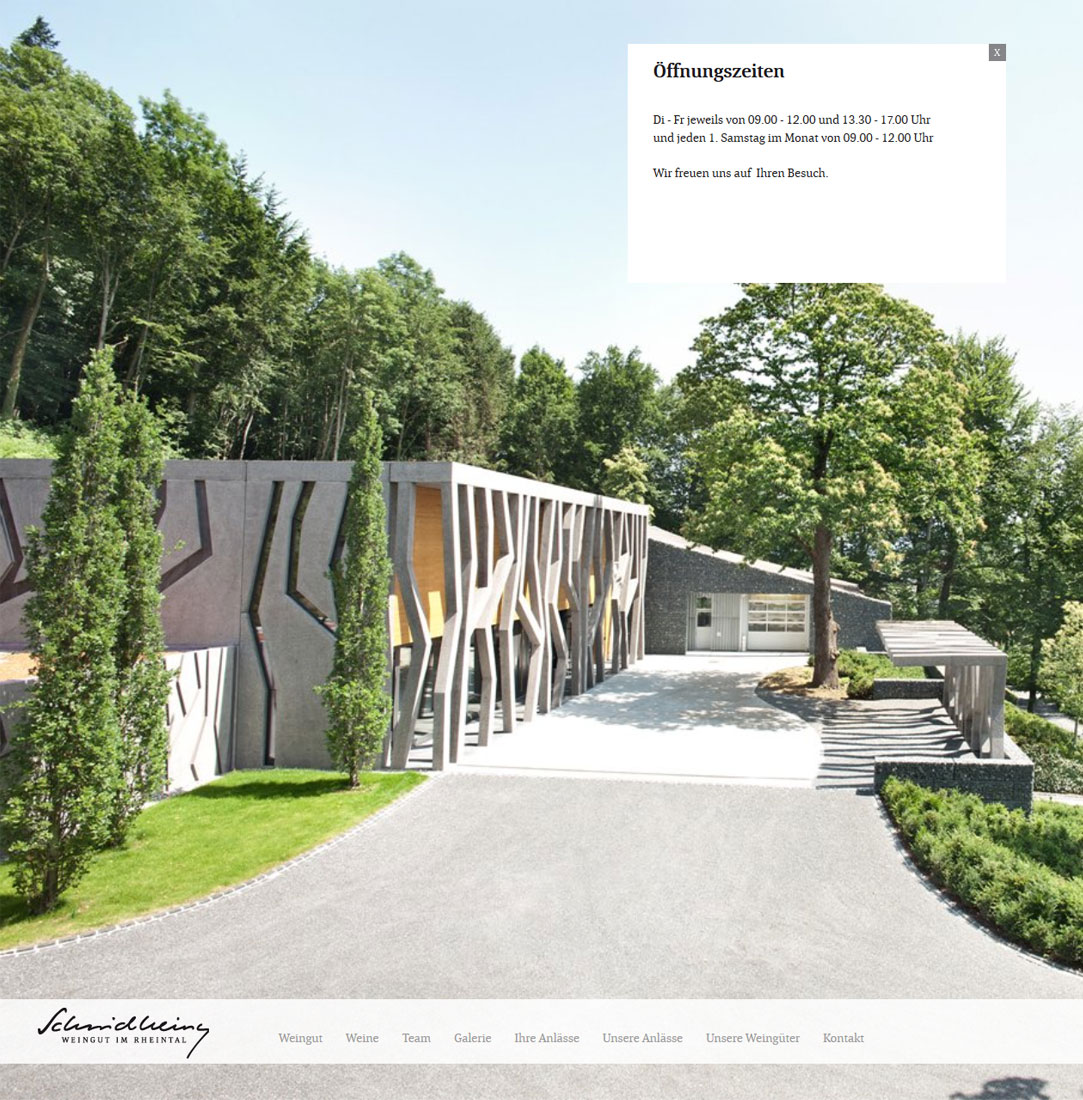 Schmidheiny Weingut Screenshot